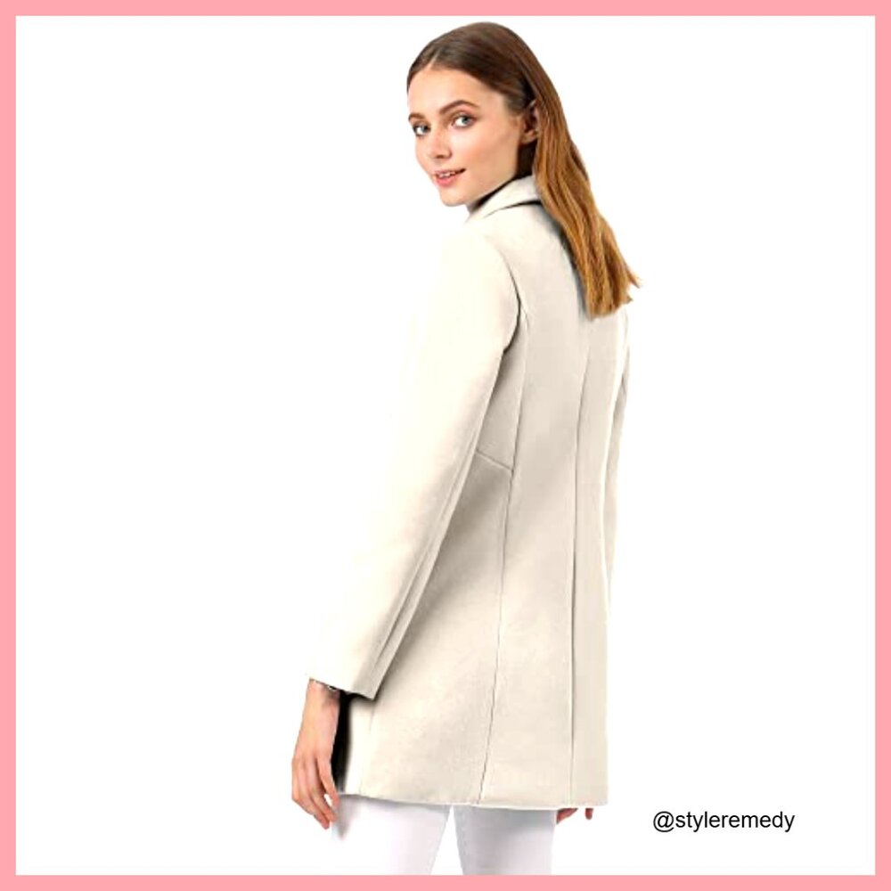 Polyester Peter Pan Collar Double Breasted Trench… - image 6